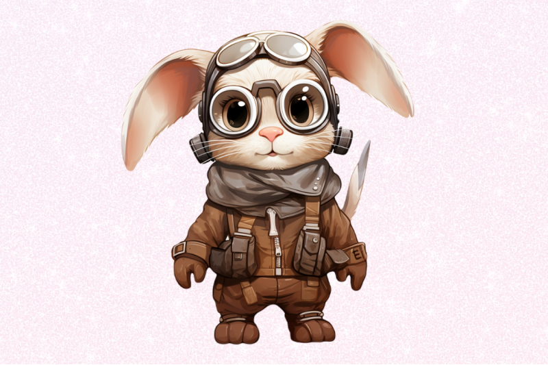 pilot-bunny-cute-clipart