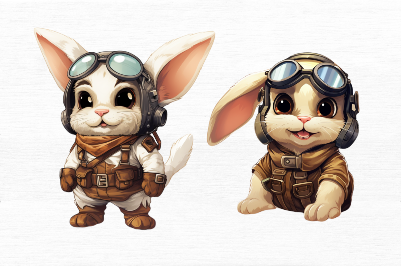 pilot-bunny-cute-clipart