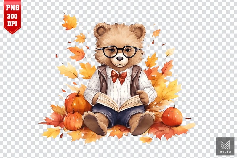 watercolor-cute-bear-autumn-clipart