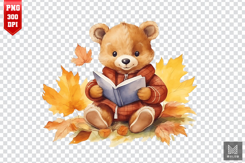 watercolor-cute-bear-autumn-clipart