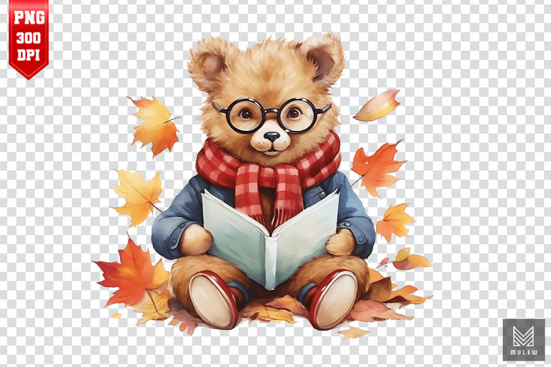 watercolor-cute-bear-autumn-clipart