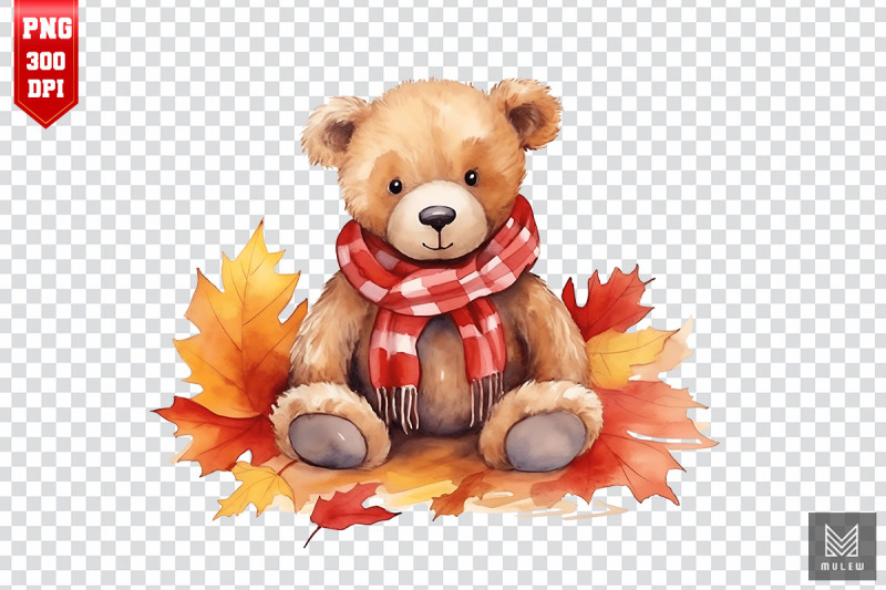 watercolor-cute-bear-autumn-clipart