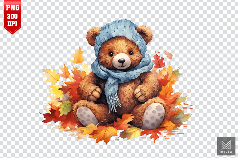 watercolor-cute-bear-autumn-clipart