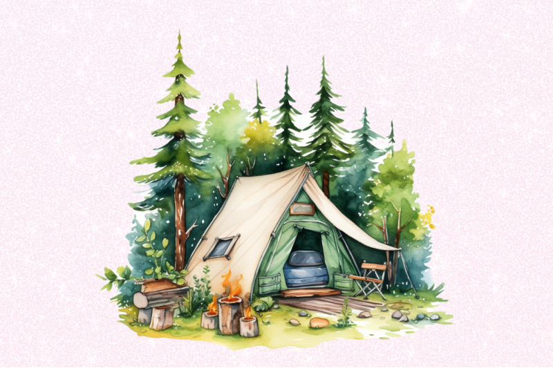 summer-camping-watercolor-clipart