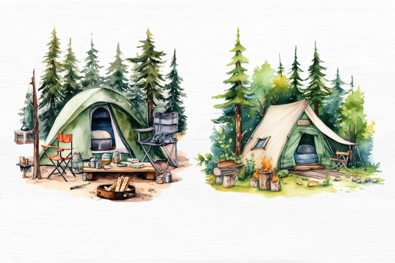 summer-camping-watercolor-clipart