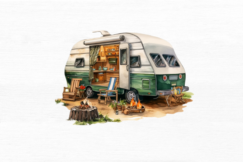 summer-camping-watercolor-clipart