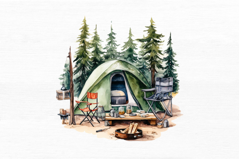 summer-camping-watercolor-clipart