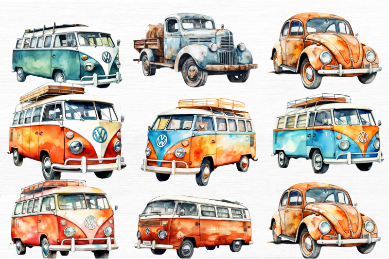 vehicle-watercolor-clipart