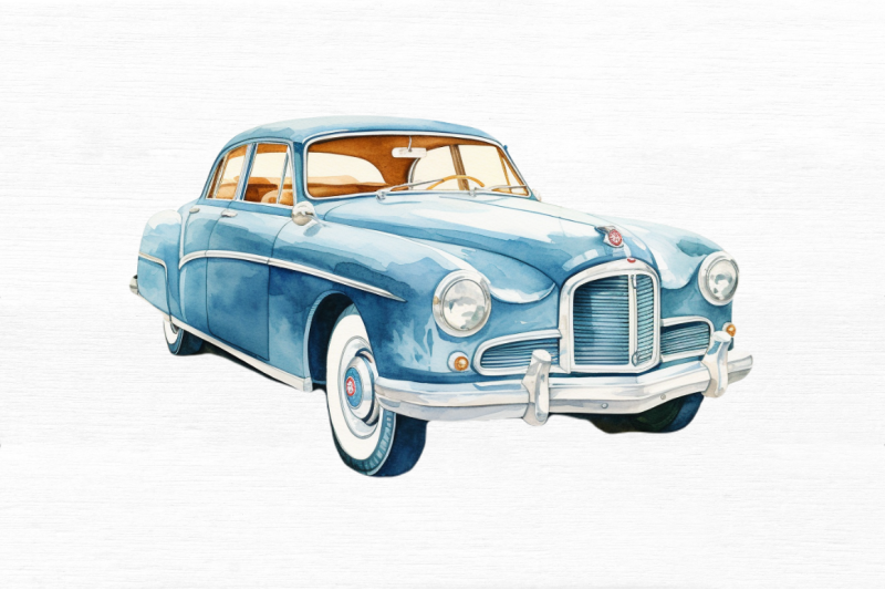 vintage-cars-watercolor-clipart