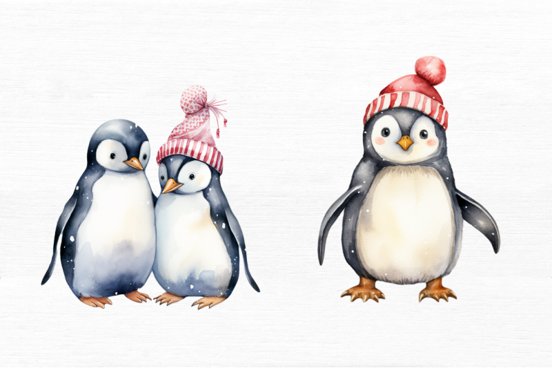 watercolor-christmas-penguin-clipart