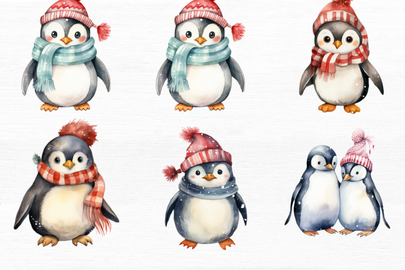 watercolor-christmas-penguin-clipart