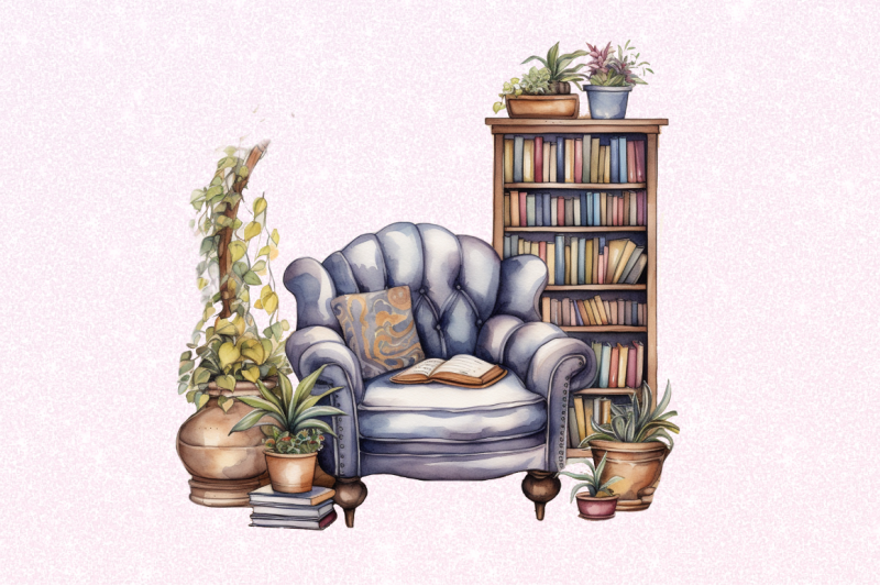 watercolour-bookworm-cozy-reading