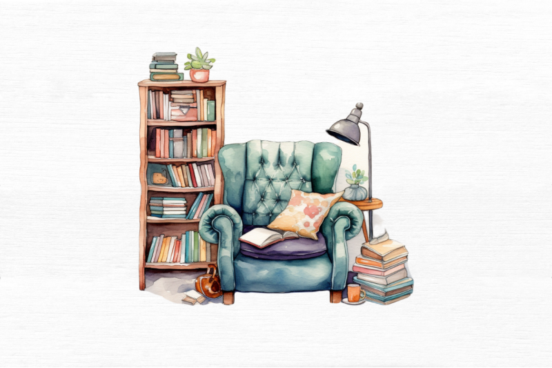 watercolour-bookworm-cozy-reading