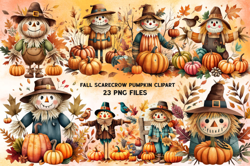 png-watercolor-fall-scarecrow-pumpkin