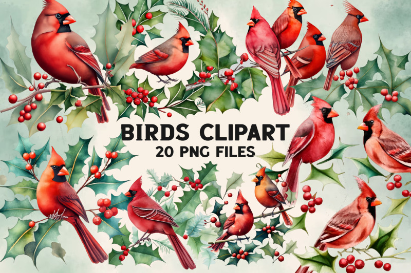 red-cardinal-birds-christmas-clipart
