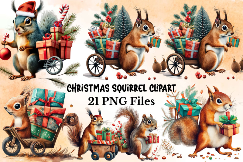 watercolor-christmas-squirrel-gifts-clipart