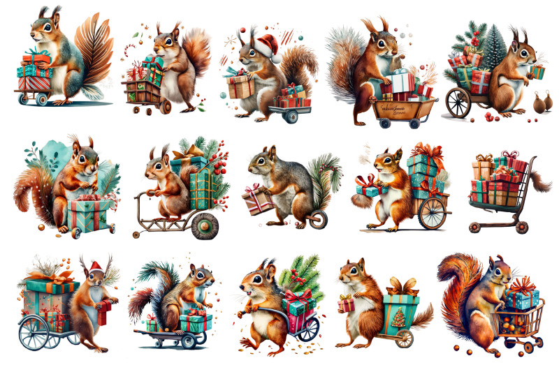 watercolor-christmas-squirrel-gifts-clipart