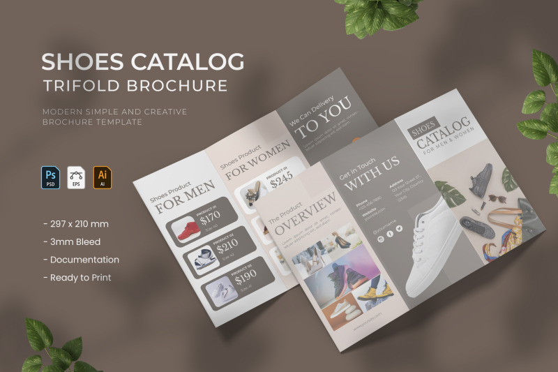 shoes-catalog-trifold-brochure