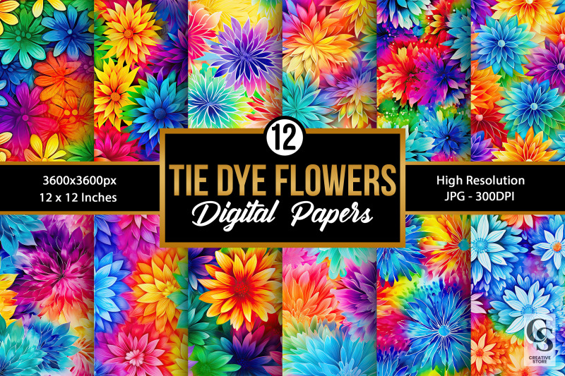 rainbow-tie-dye-floral-pattern-digital-papers