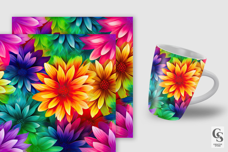rainbow-tie-dye-floral-pattern-digital-papers