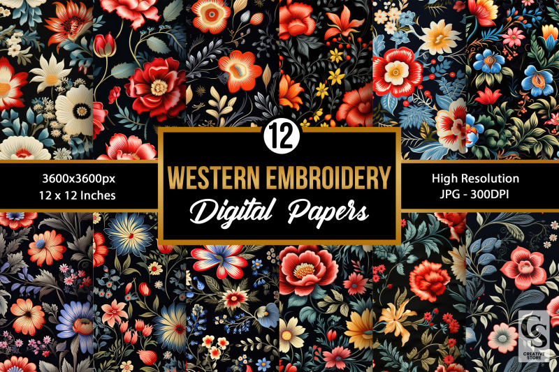 western-embroidery-flowers-pattern-digital-papers