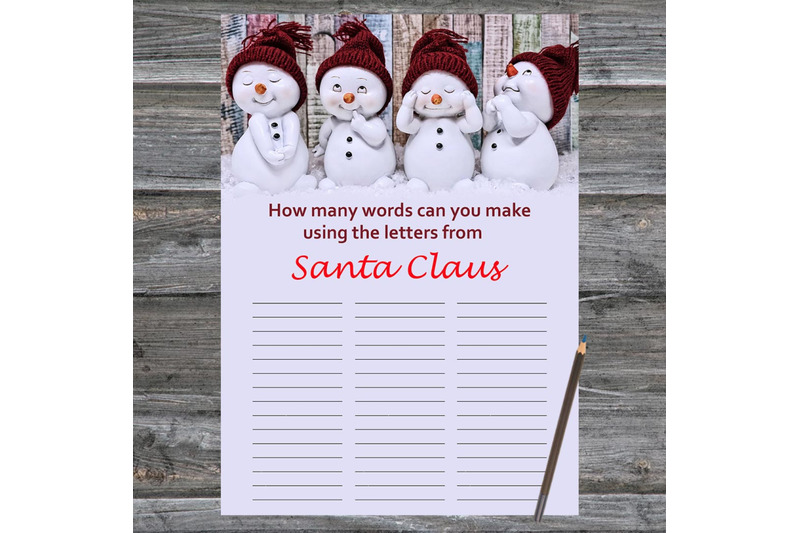 snowman-christmas-card-how-many-words-can-you-make-from-santa-claus