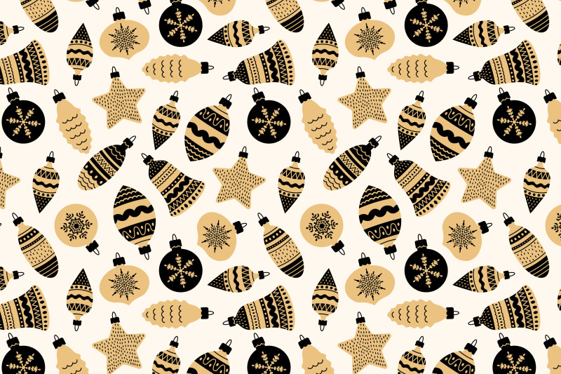 golden-christmas-baubles-seamless-patterns-amp-digital-papers