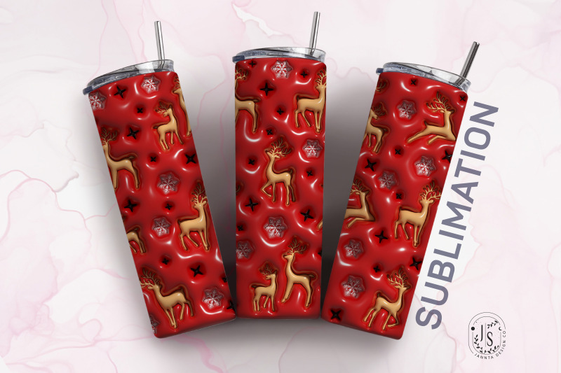 3d-inflated-reindeer-tumbler-wrap-christmas-sublimation-png