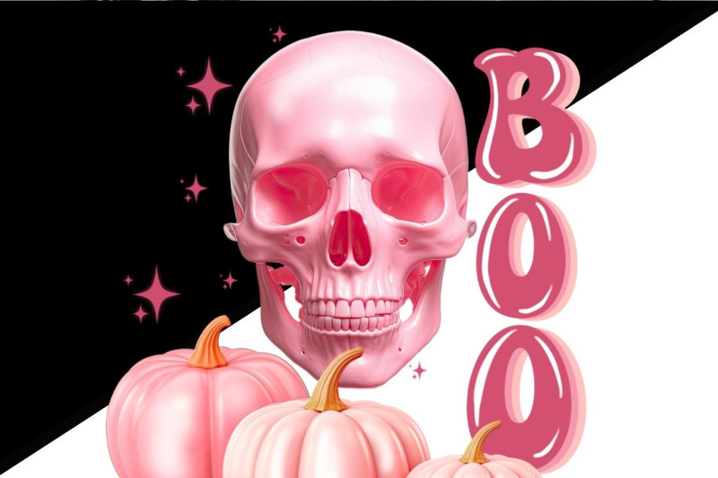 pink-skull-pumpkin-design