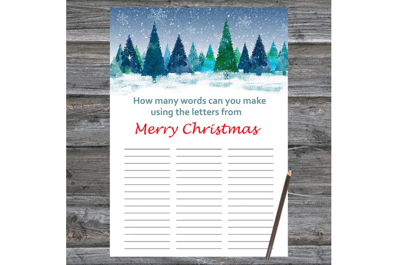 winter-forest-how-many-words-can-you-make-from-merry-christmas