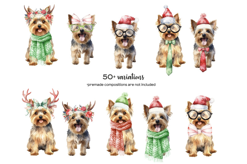 watercolor-christmas-yorkshire-terrier-clipart-xmas-yorkshire-terrier