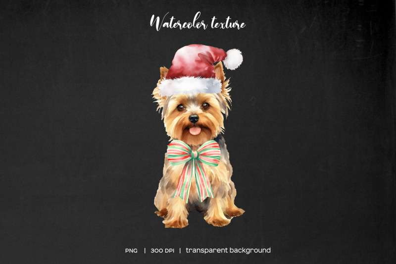 watercolor-christmas-yorkshire-terrier-clipart-xmas-yorkshire-terrier