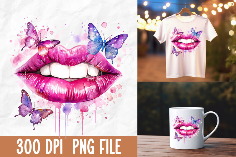 breast-cancer-pink-glitter-lip-butterfly