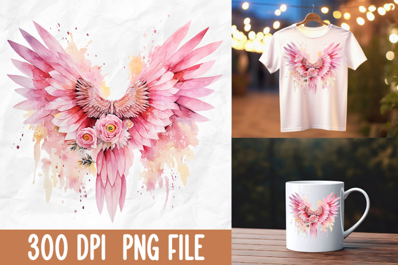 breast-cancer-pink-angel-wings-flower