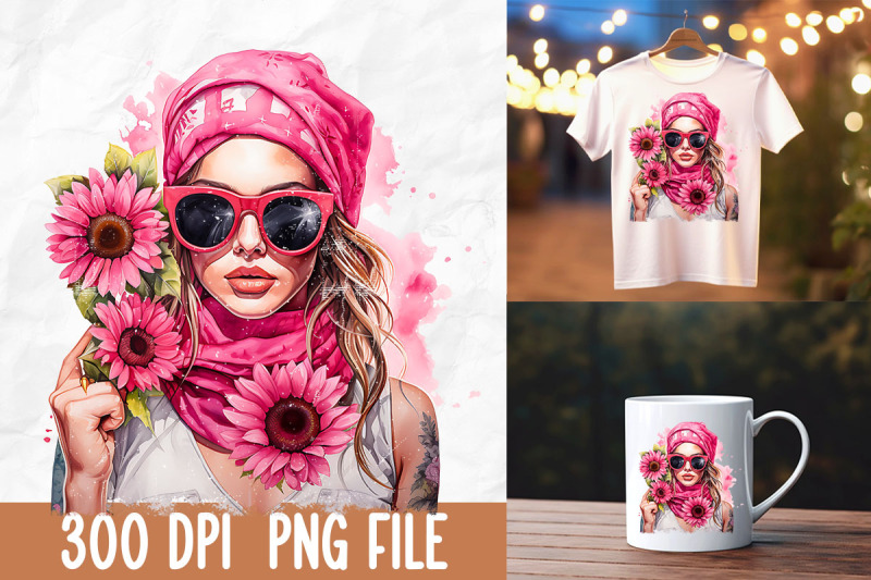 breast-cancer-pink-girl-bandana-flower