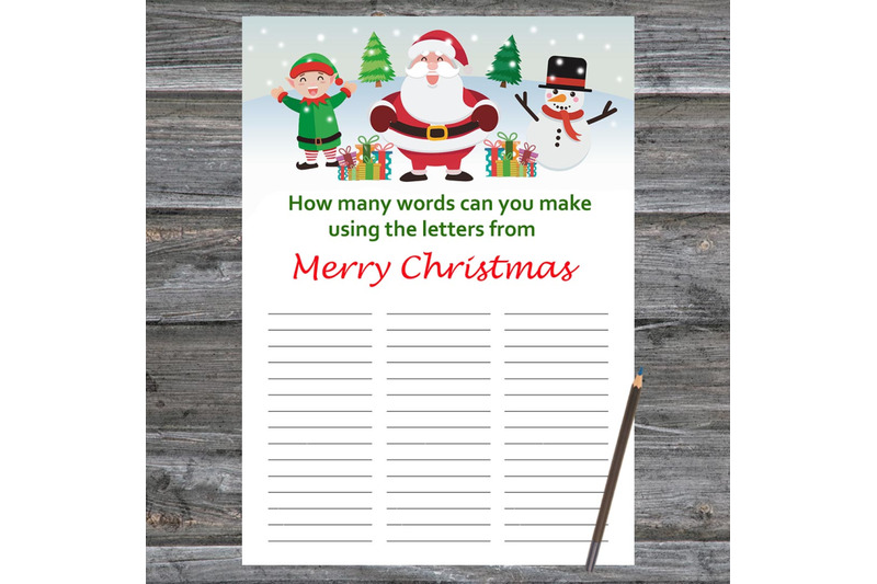 santa-claus-xmas-card-how-many-words-can-you-make-from-merry-christmas