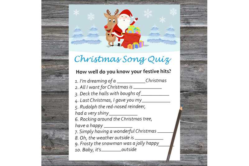 santa-and-reindeer-christmas-card-christmas-song-trivia-game-printable