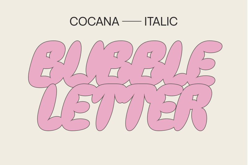 cocana-bubble-font