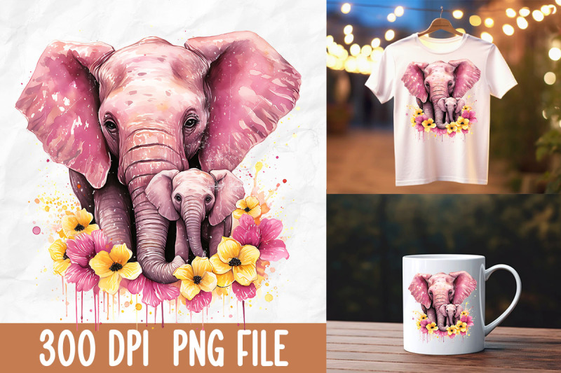 breast-cancer-pink-mama-baby-elephant