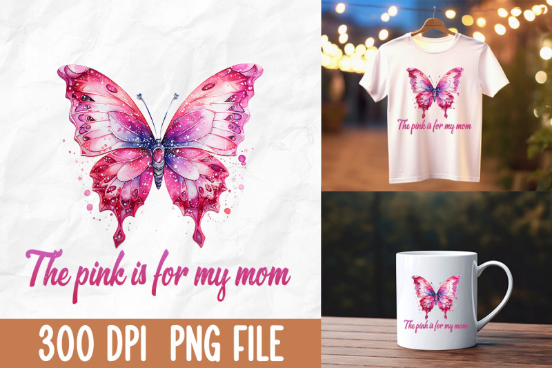 the-pink-is-for-my-mom-glitter-butterfly