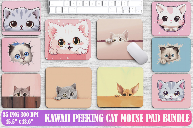 kawaii-peeking-cat-mouse-pad-design