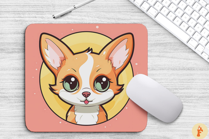 kawaii-peeking-abyssinian-cat-mouse-pad