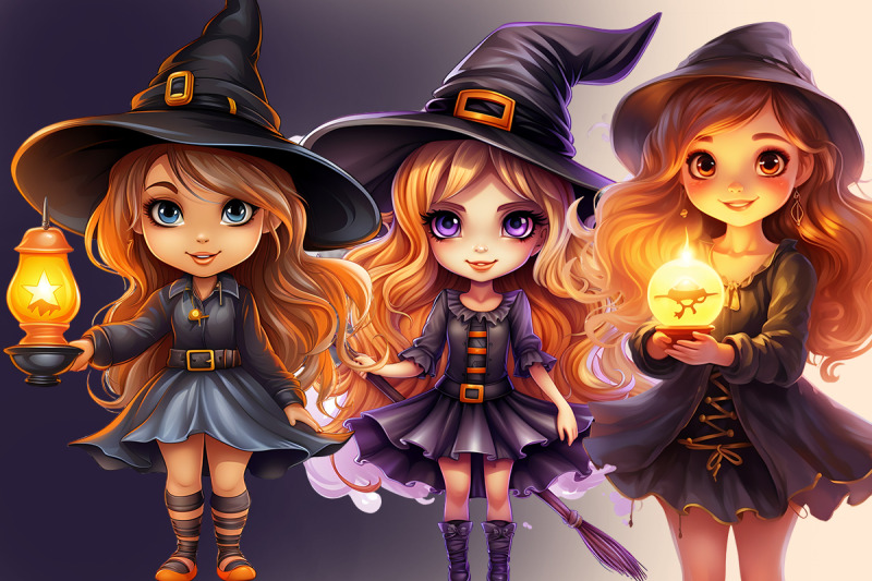 cute-halloween-witch-girl-png-clipart-bundle