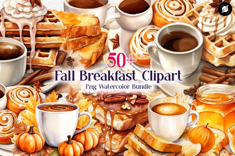 fall-breakfast-clipart-png-bundle-food-and-drink-watercolor