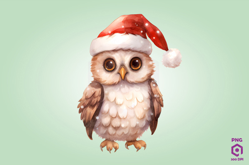 christmas-great-horned-owl-clipart