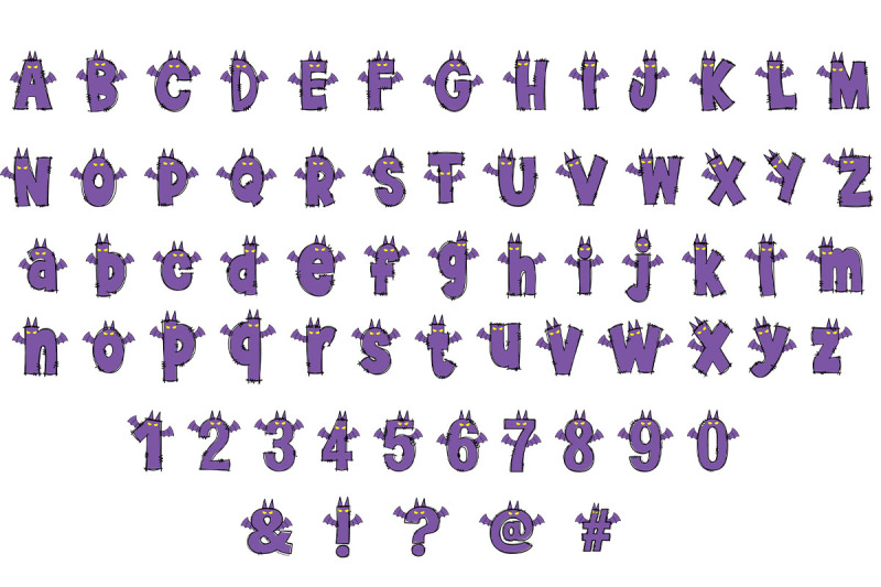 halloween-doodle-alphabet-hand-drawn-font-svg