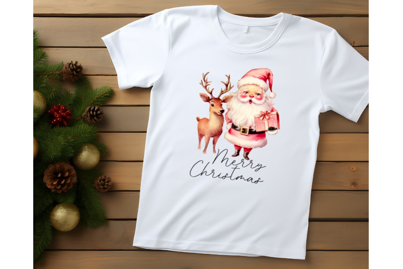 retro-pink-santa-claus-with-deer-design-for-holiday-crafting