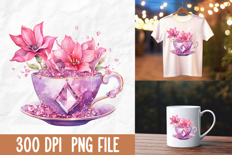 breast-cancer-pink-cup-of-tea-flower