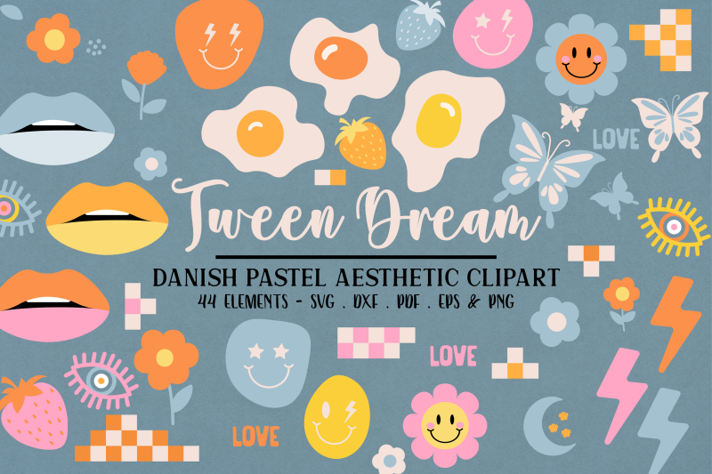 tween-dream-danish-pastel-aesthetic-svg-90s-svg-pastel-fruit-svg