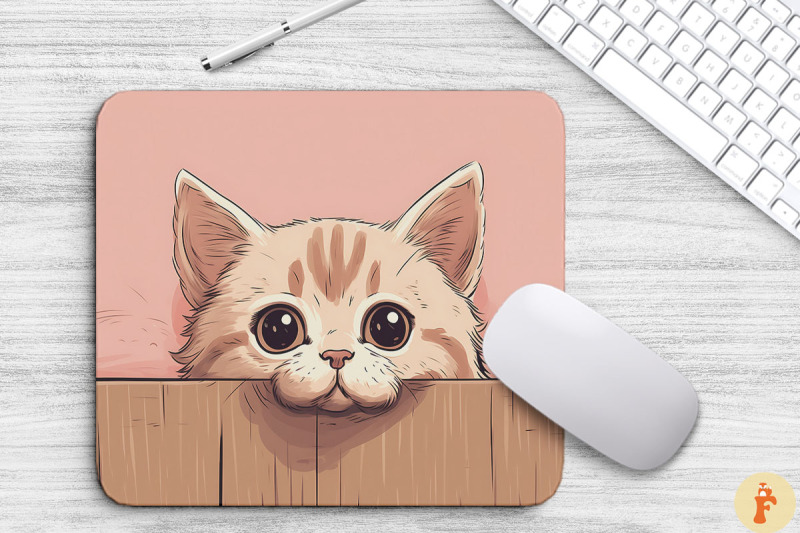 cute-peeking-manx-cat-mouse-pad